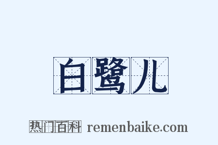 白鹭儿是什么意思的图片